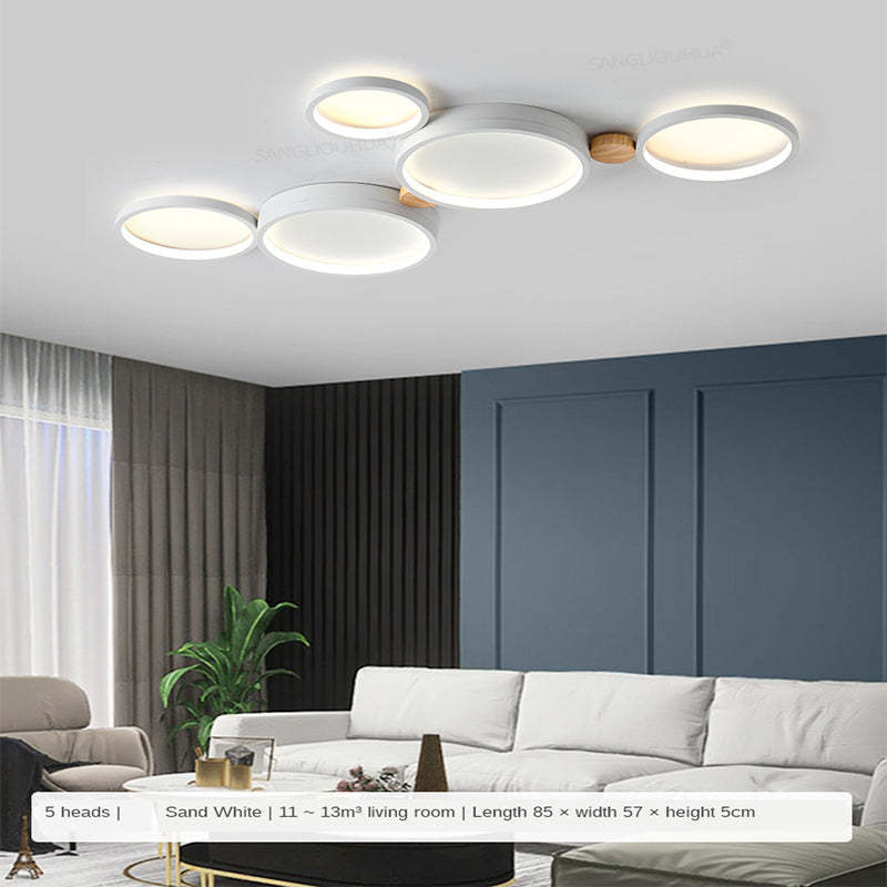 Lumière de plafond ronde Arisha à montage affleurant avec 3 à 7 têtes
