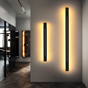 Azin Applique Murale Linéaire Simple Noir/Or Salon - Neutralighting