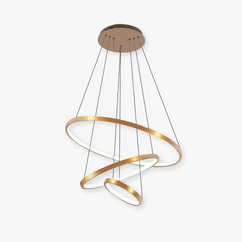 Suspension lumineuse Aluna avec anneau intérieur lumineux