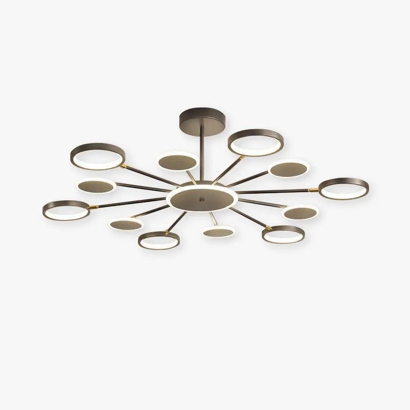 Lustre LED géométrique noir dimmable