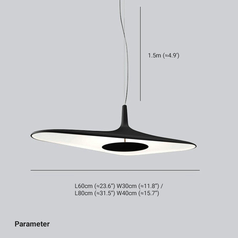 Arisha minimalistische hars hanglamp zwart en wit