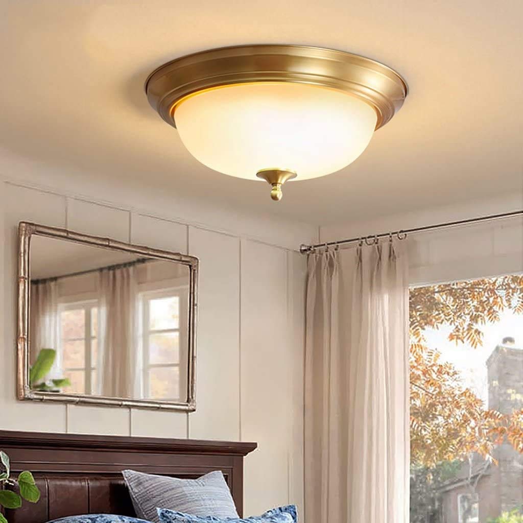 Plafonnier LED encastré rétro en laiton pour salon, salle à manger et chambre  