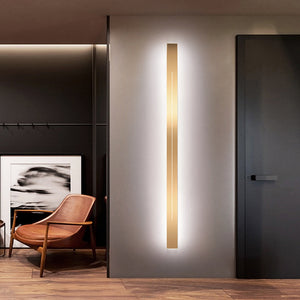 Azin Applique Murale Linéaire Simple Noir/Or Salon - Neutralighting