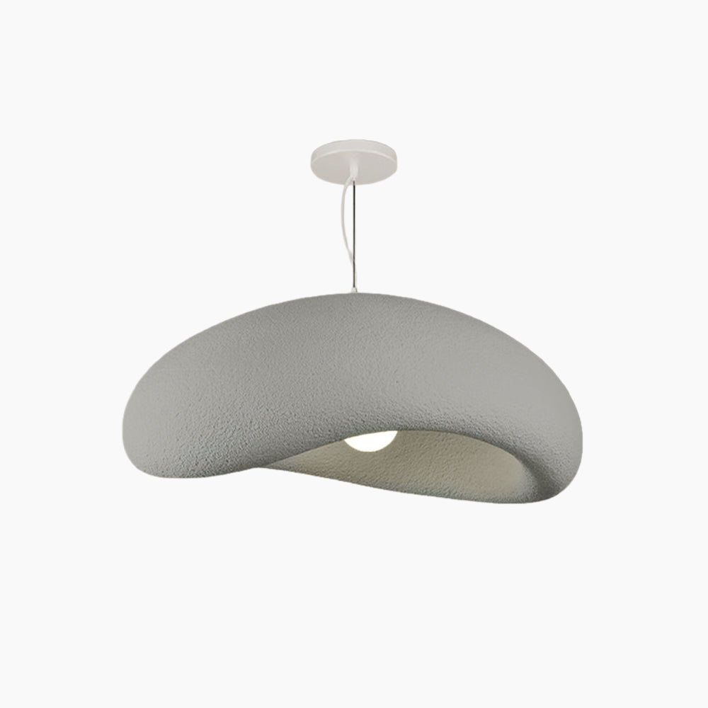 Suspension minimaliste en forme de galets bleu gris pour salon