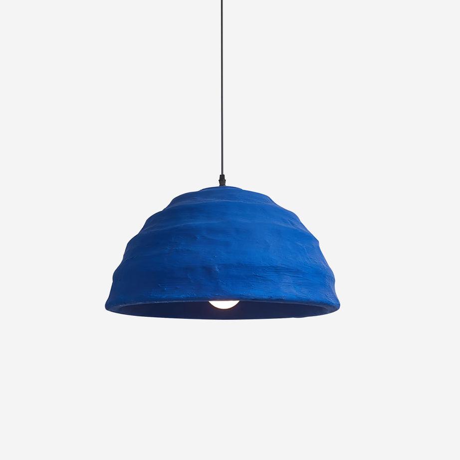 Lampe suspension dôme bleue pour intérieurs modernes