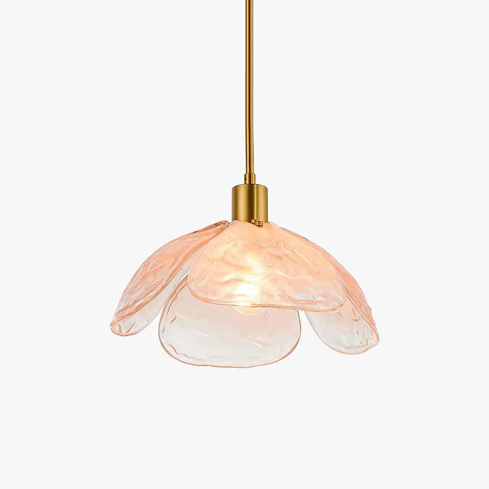 Suspension élégante contemporaine en verre et métal