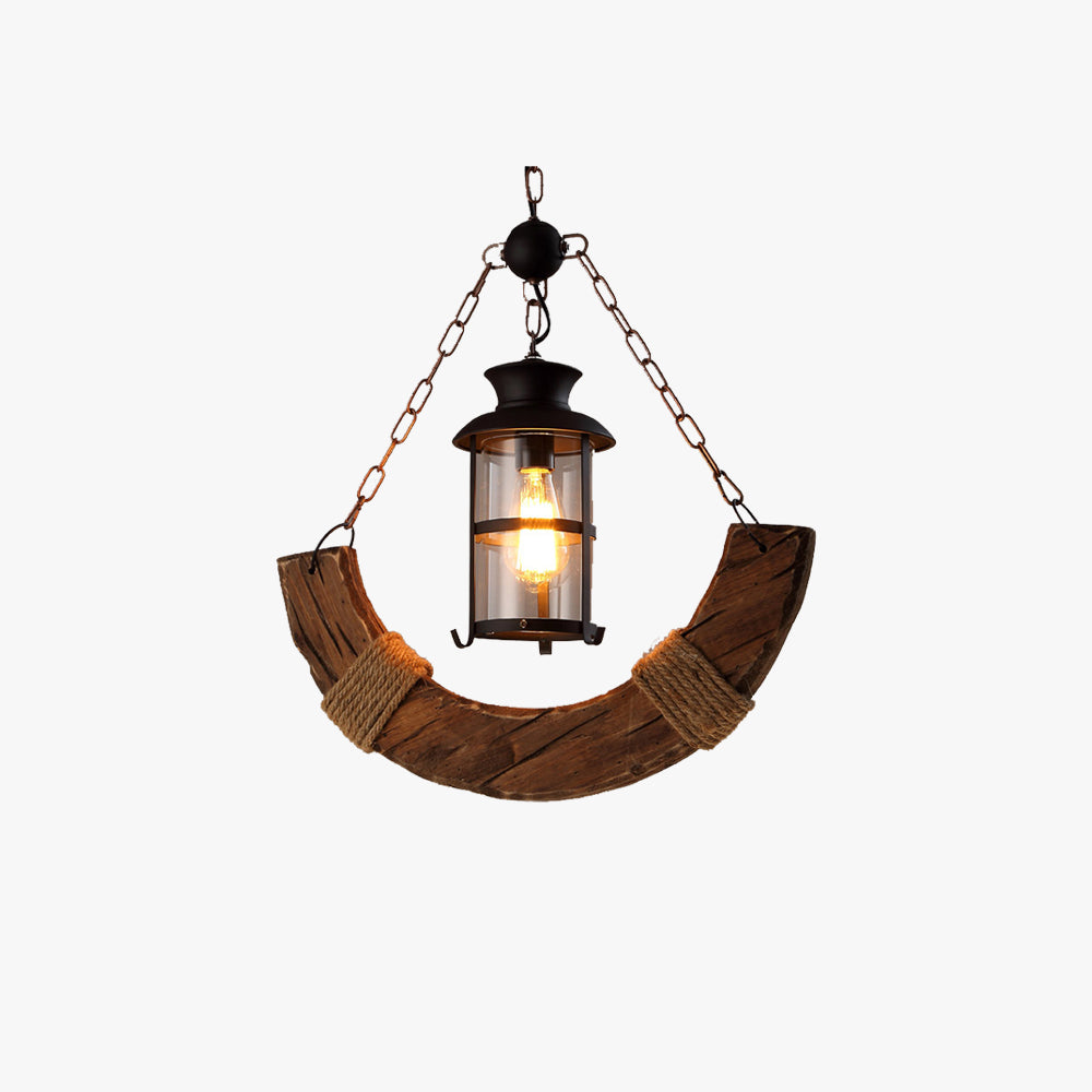 Suspension en bois marron pour salon et salle à manger