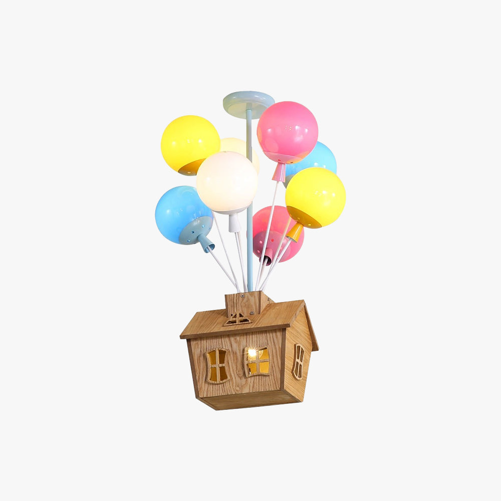 Plafonnier Aurora en bois et métal pour chambre d’enfant