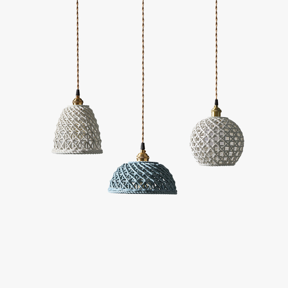 Suspension LED moderne bleu et blanc pour une lueur d'ambiance