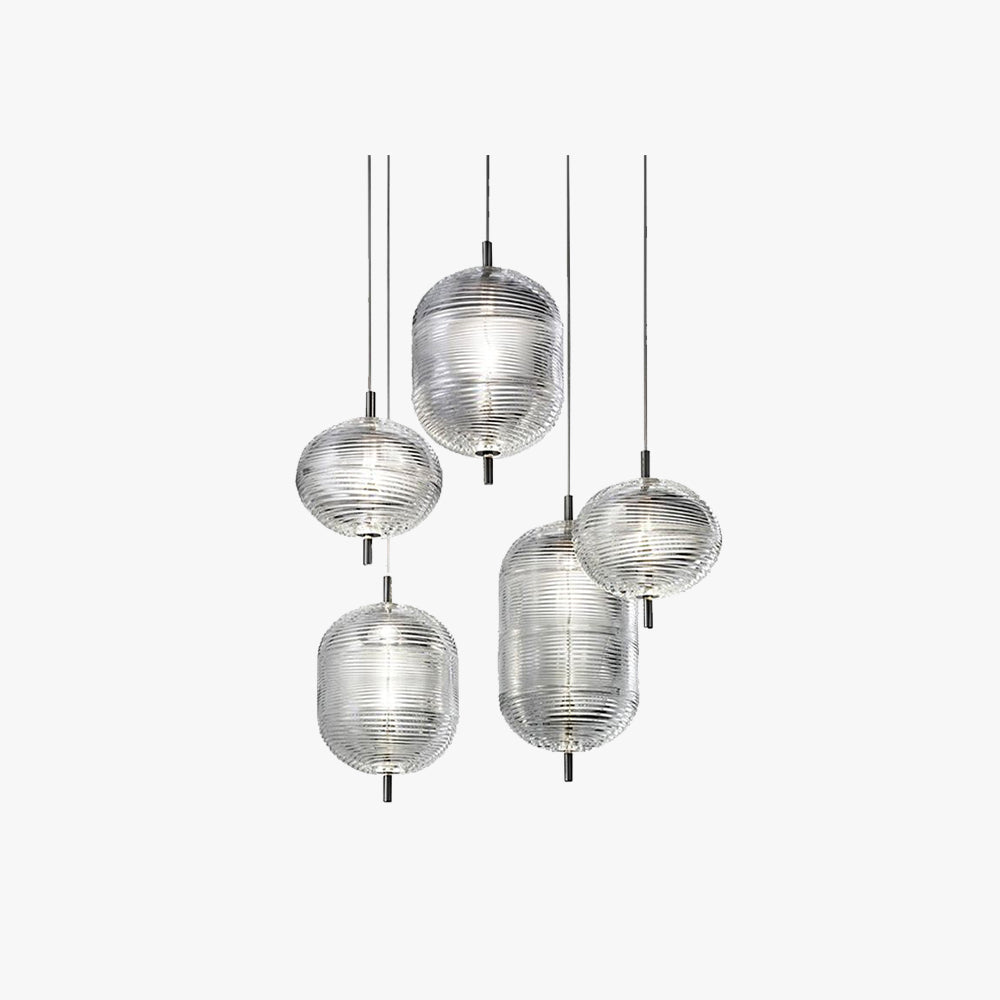 Lustre moderne noir et or avec lueur d’ambiance