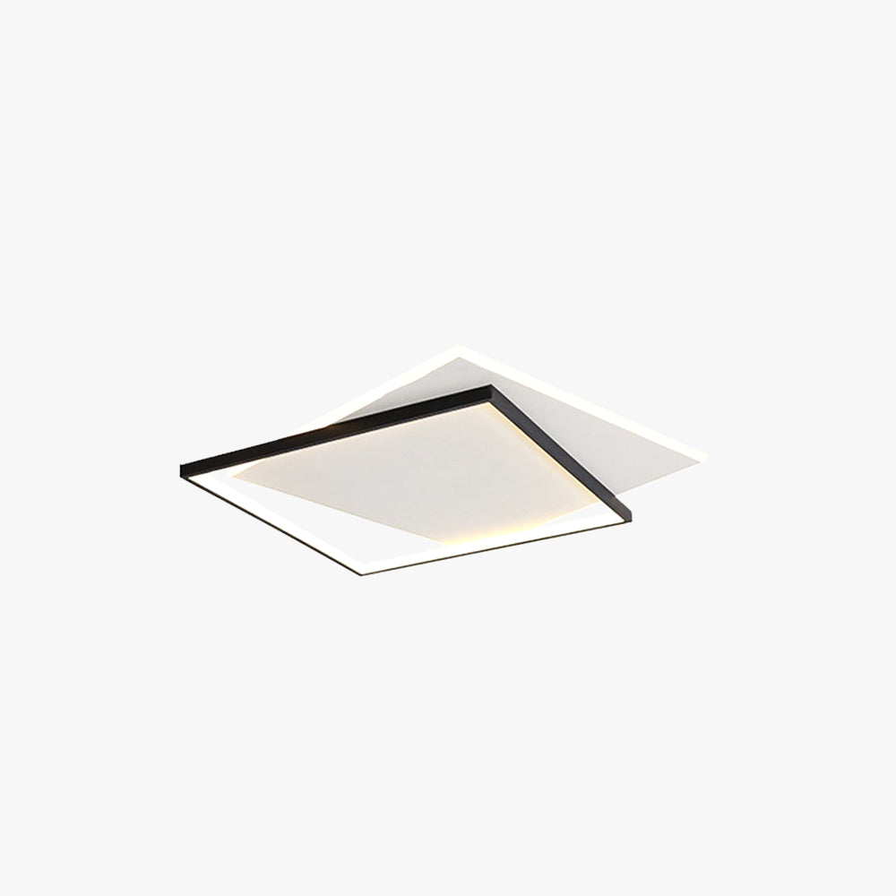 Plafonnier LED Moderne Double Carré