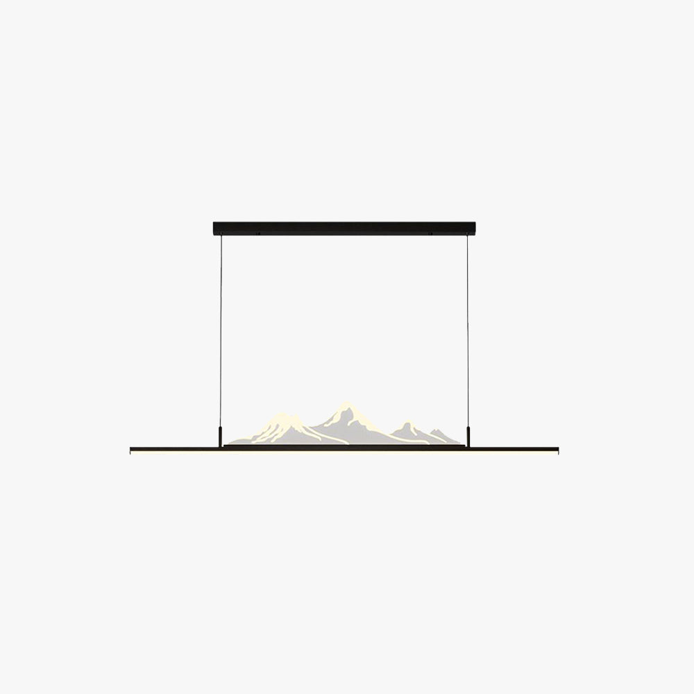 Suspension LED dimmable en forme de montagne noir et or