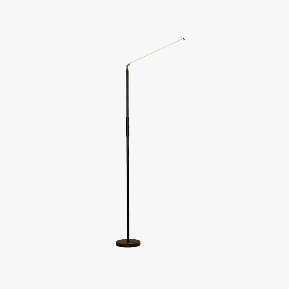 Lampadaire linéaire minimaliste dimmable finition métal noir et blanc