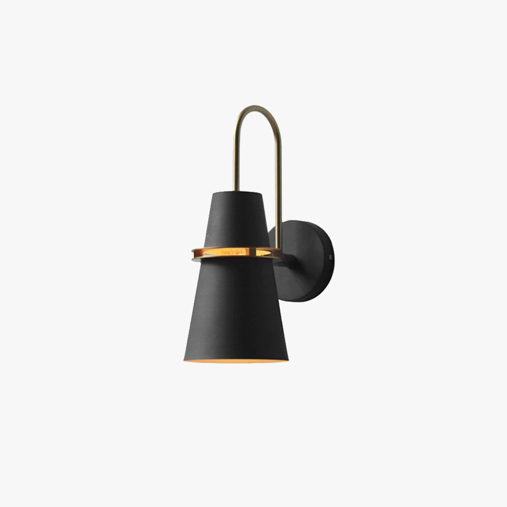 Arcadia Kegel Metalen Muur Lamp Binnen Buiten Zwart Wit Blauw