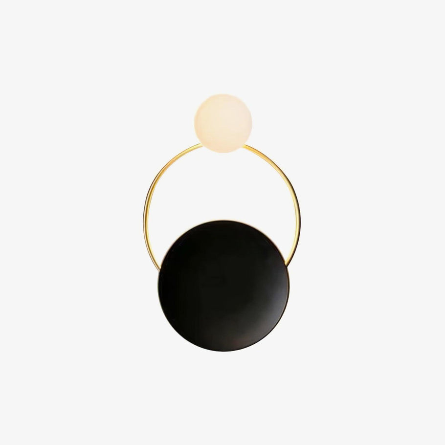 Applique murale LED triple anneau Aurora or et noir