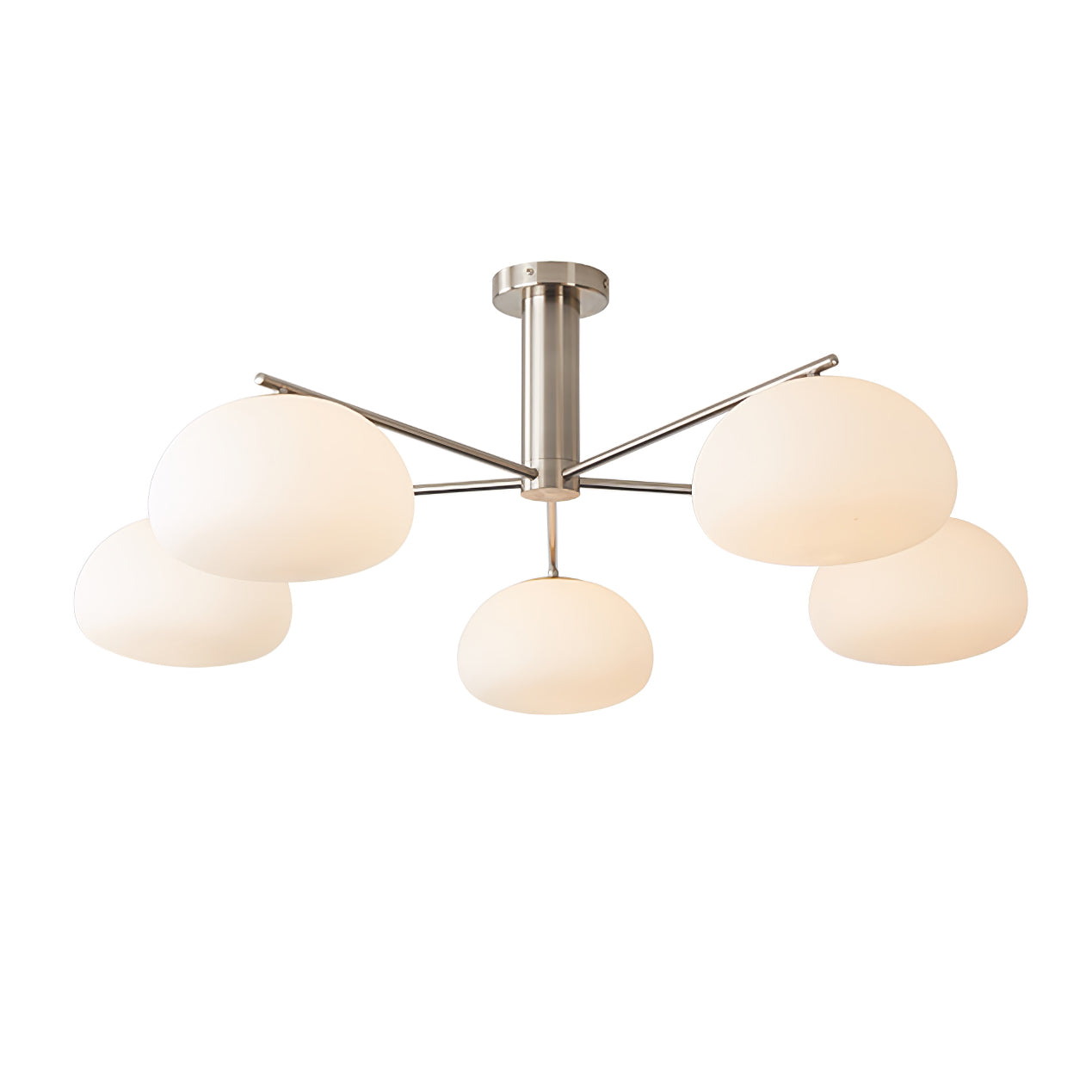Suspension moderne LED globe en verre avec finition nickel doré  