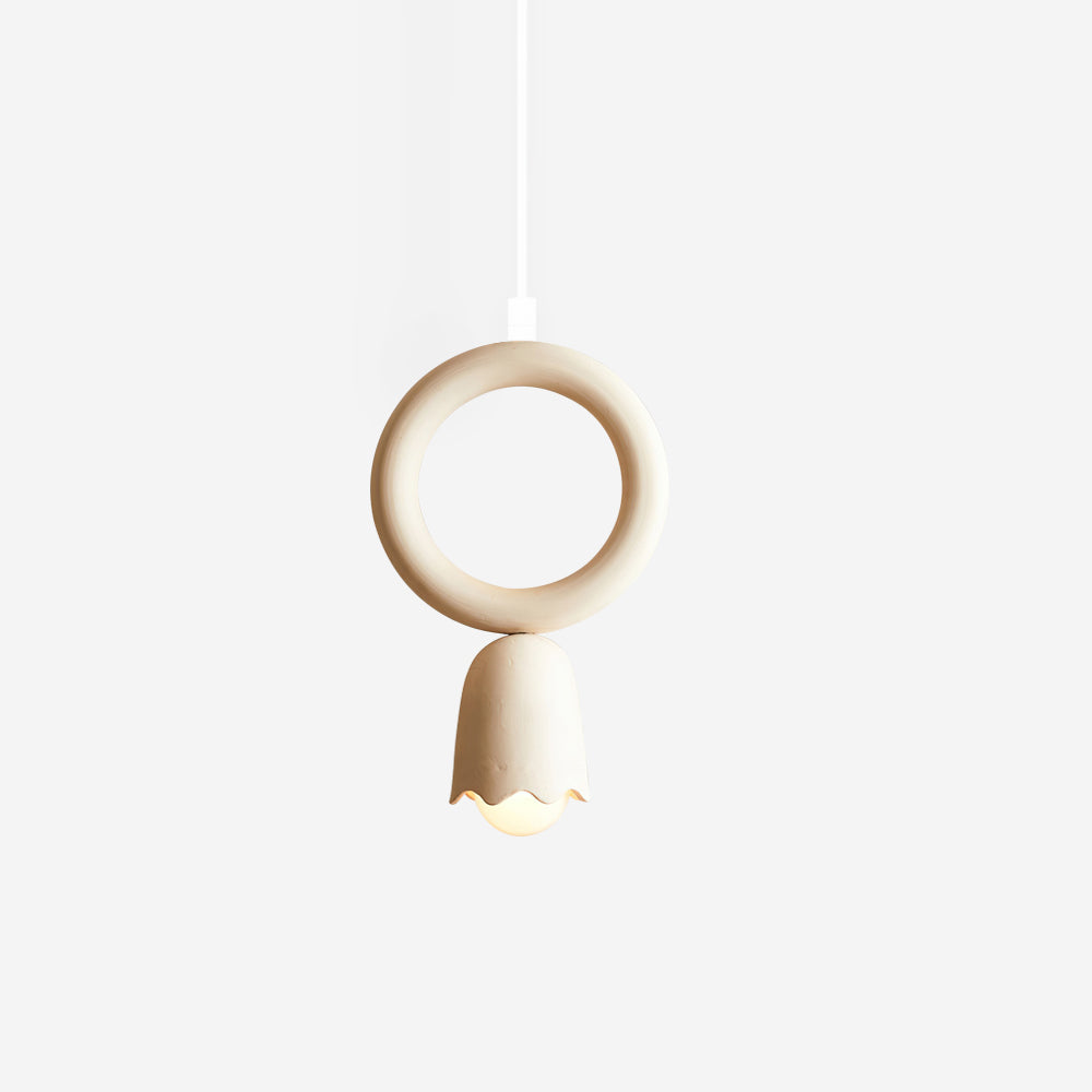 Suspension minimaliste en céramique avec lumière dimmable