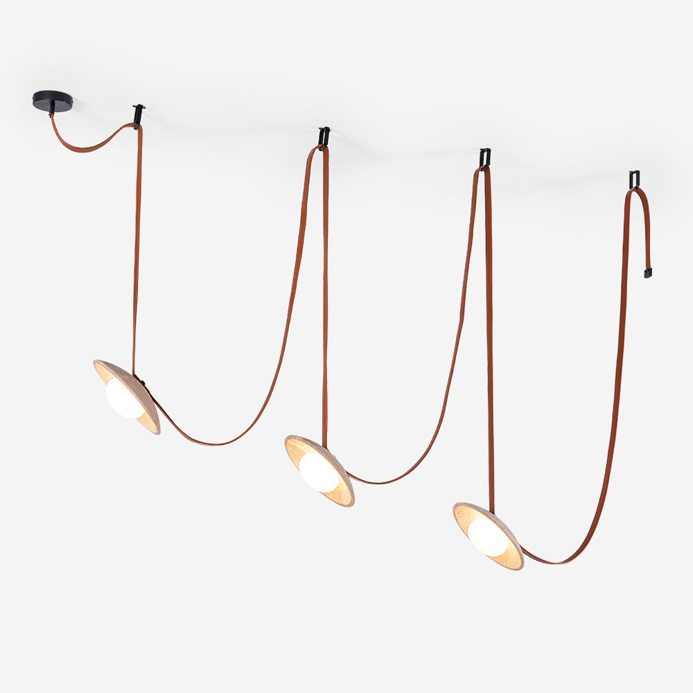 Lustre suspension en travertin pour une ambiance chaleureuse