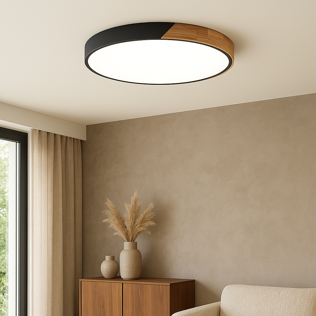 Plafonnier Bois Naturel Minimaliste Pour Ambiance Épurée