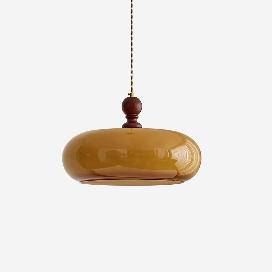 Eldom Suspension avec Abat-Jour en Verre Ambre - Neutralighting