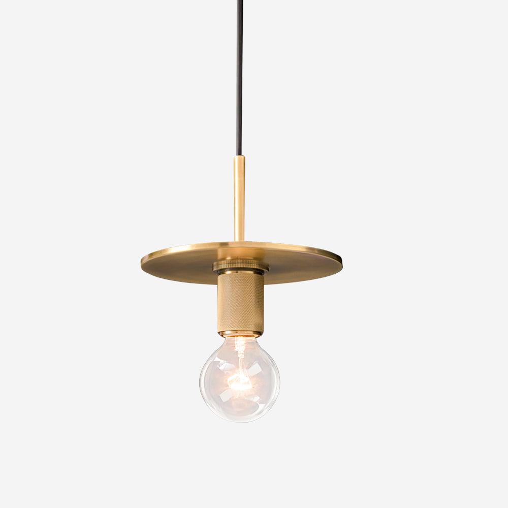 Lampe suspendue en laiton avec abat-jour en verre pour salle à manger ou cuisine