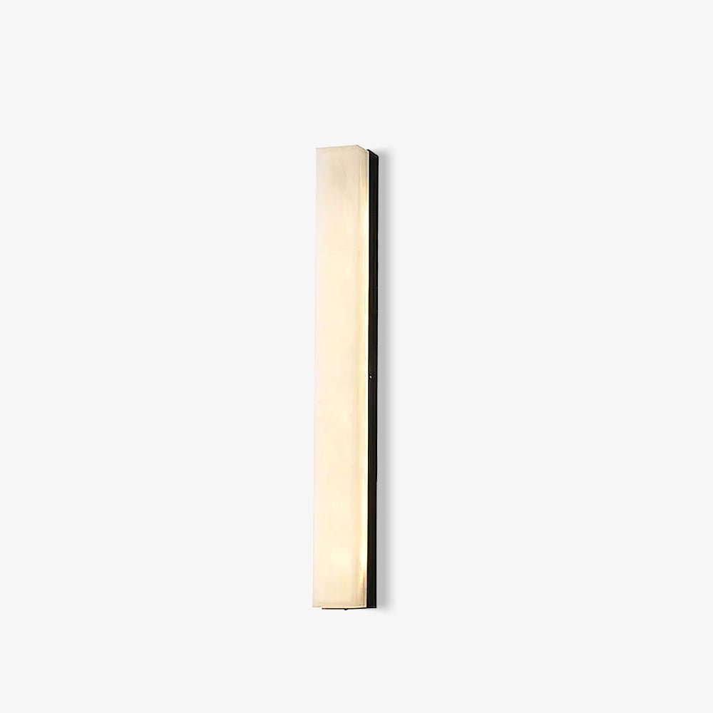Vertical Brass Alabaster Wall Light