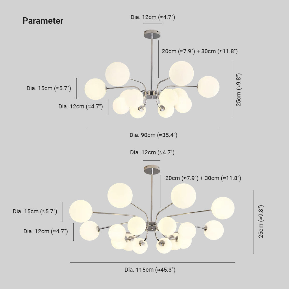 Lustre LED moderne en chrome et or pour salon et chambre