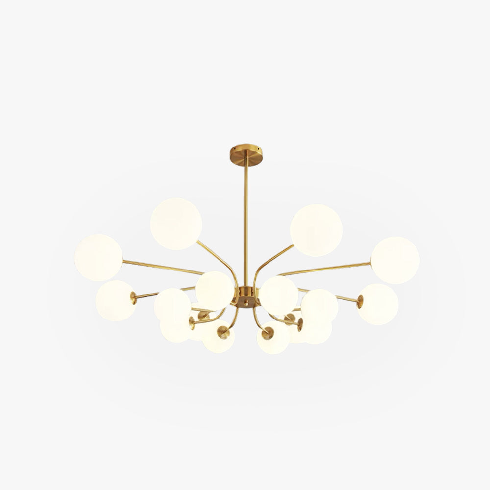 Lustre LED moderne en chrome et or pour salon et chambre