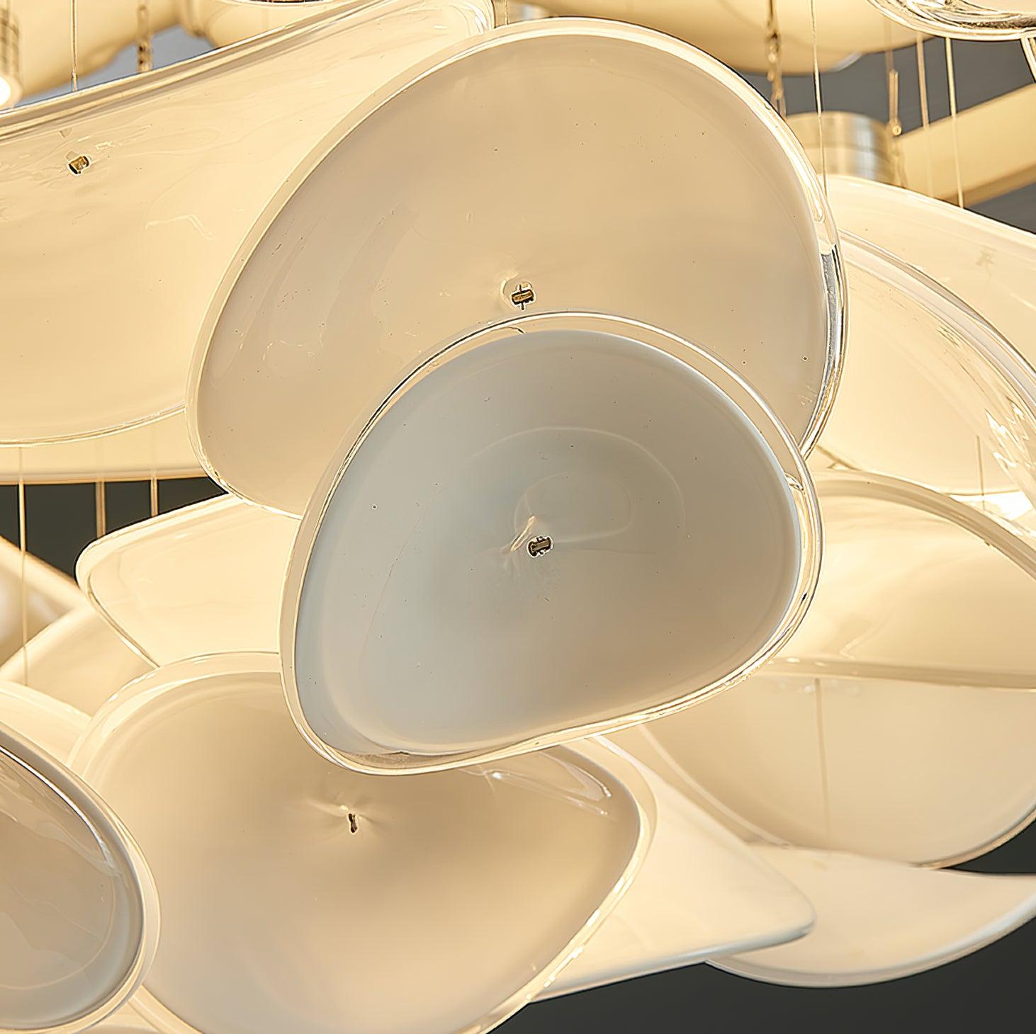 Lustra Lampe de plafond florale française en pétales pour maisons modernes - Neutralighting