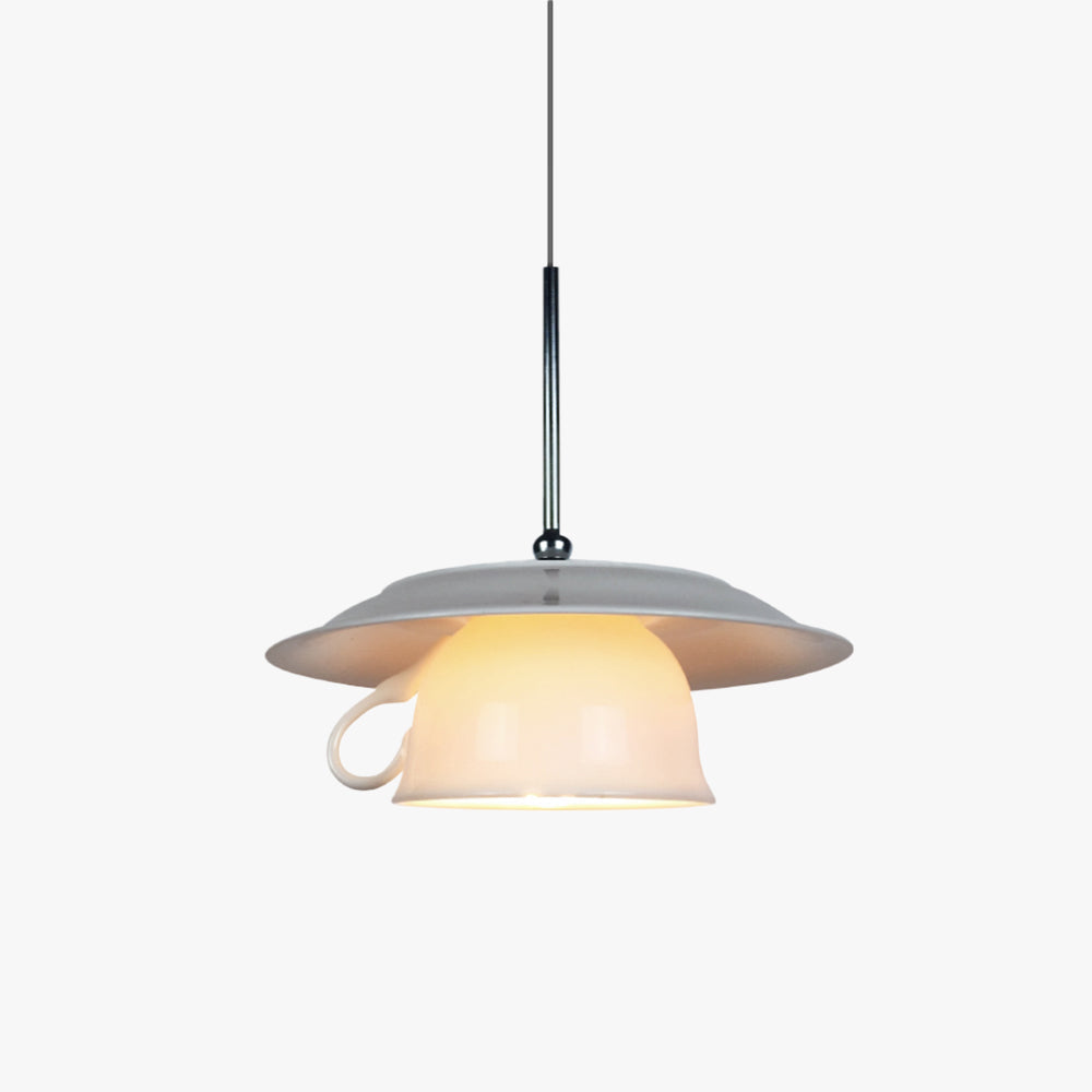Suspension moderne en tasse céramique pour salons