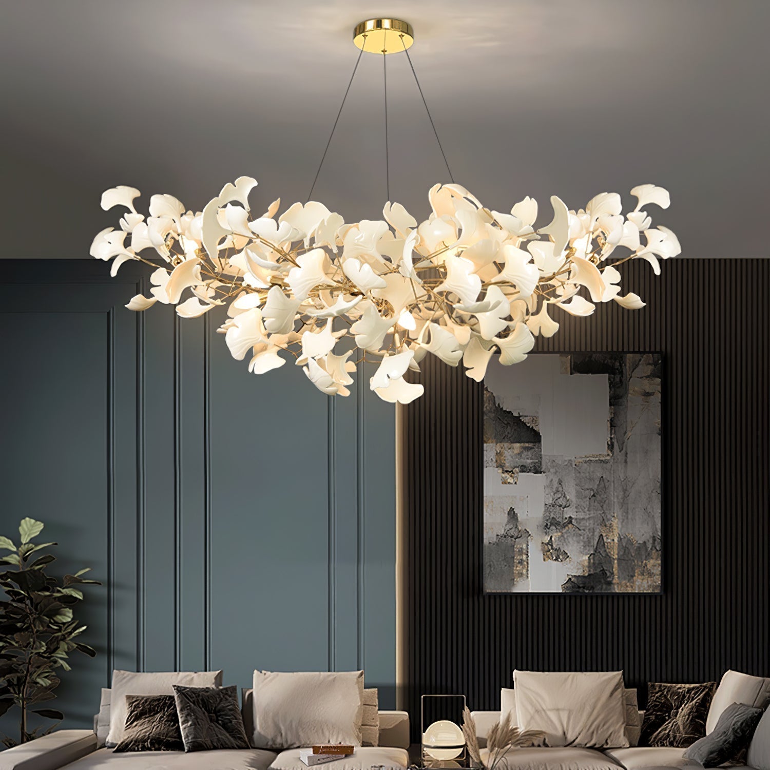 Metr Lustre de Luxe en Céramique pour Salon en Forme d’Arc en U - Neutralighting