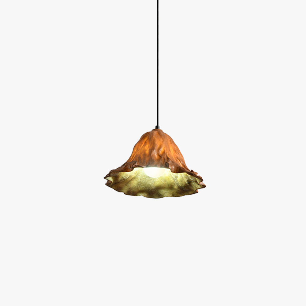 Suspension avec design feuille de lotus en résine pour salon