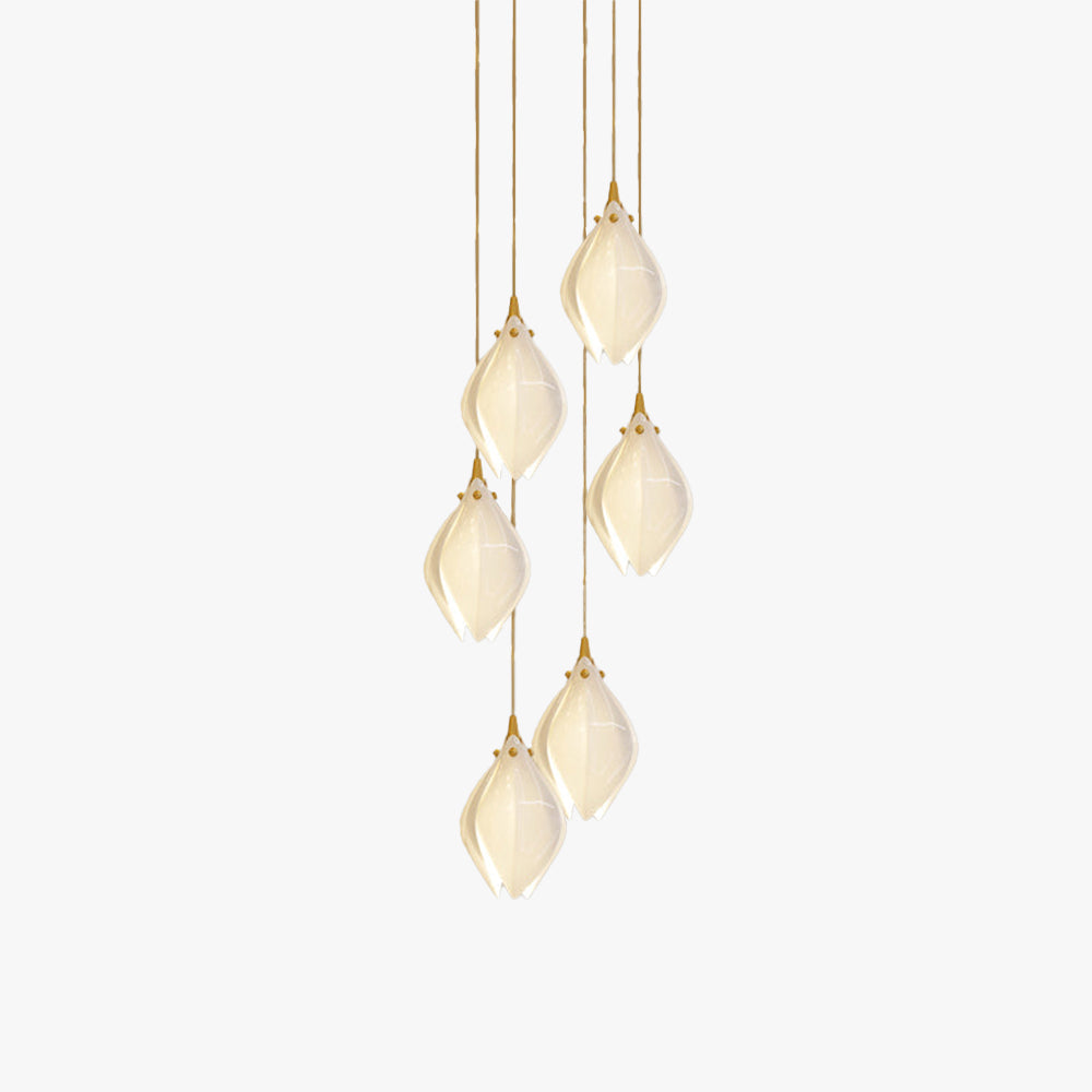 Lustre moderne en métal et céramique pour ambiance salon