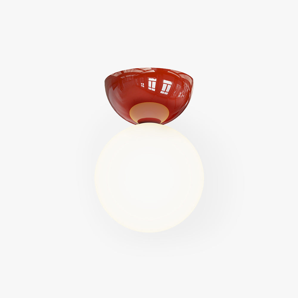 Plafonnier Aurora en verre et métal blanc chaud pour chambre
