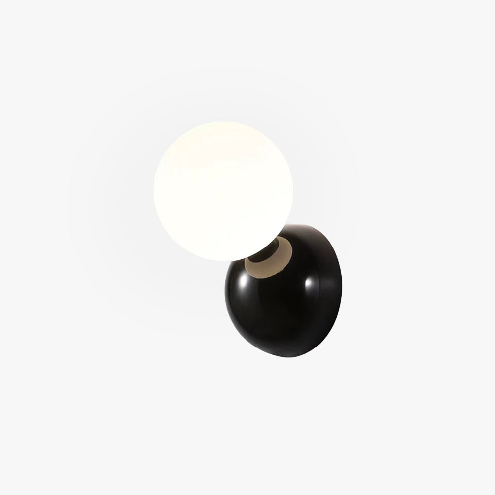 Applique murale LED moderne Aurora en métal noir et blanc pour salon