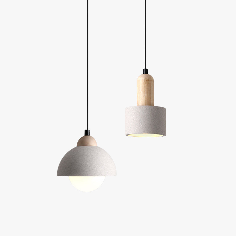 Lustre moderne en ciment pour îlot de cuisine