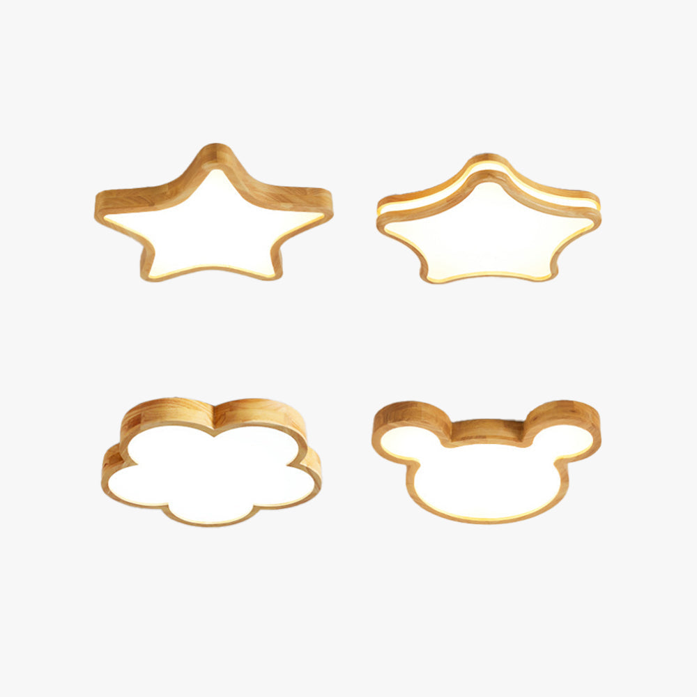 Plafonnier en Bois Pour Salon et Chambre