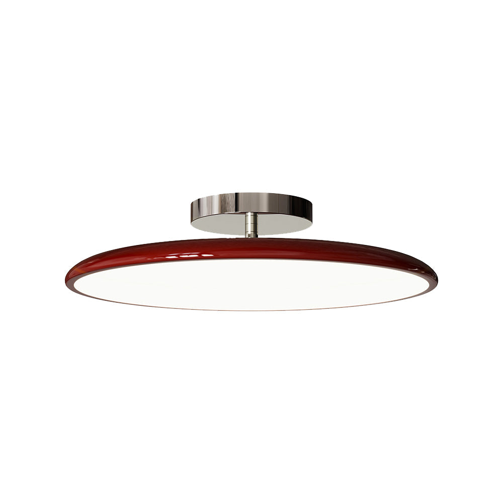 Lumière de plafond LED vintage Aurora à montage affleurant en métal et verre