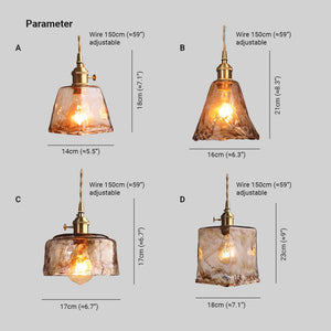 Zina Suspension Géométrique Vintage Verre. Laiton. Salon - Neutralighting