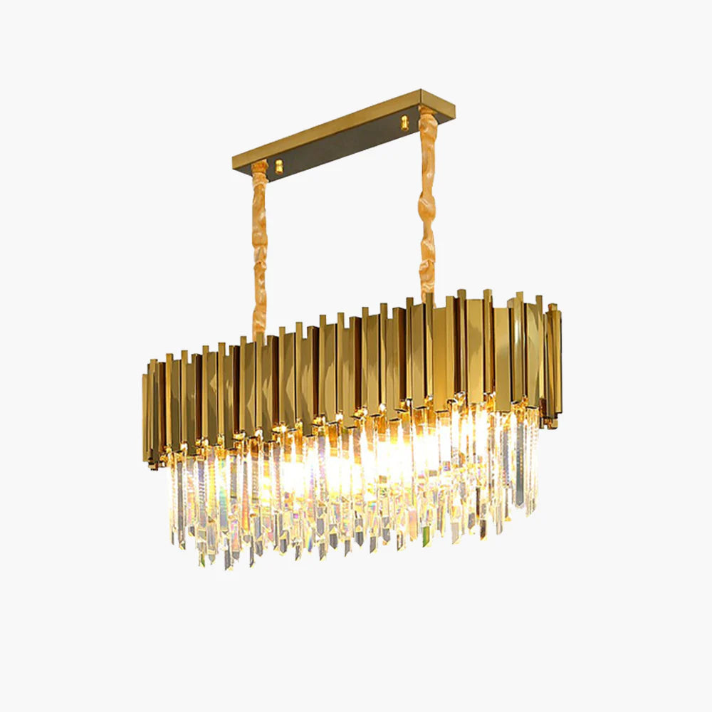 Lustre cristal doré Lux Nordic pour salle à manger et salon