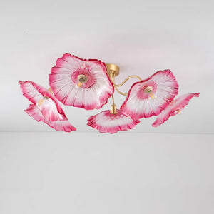 Solara Plafonnier en Verre Feuille avec Laiton Élégant - Neutralighting