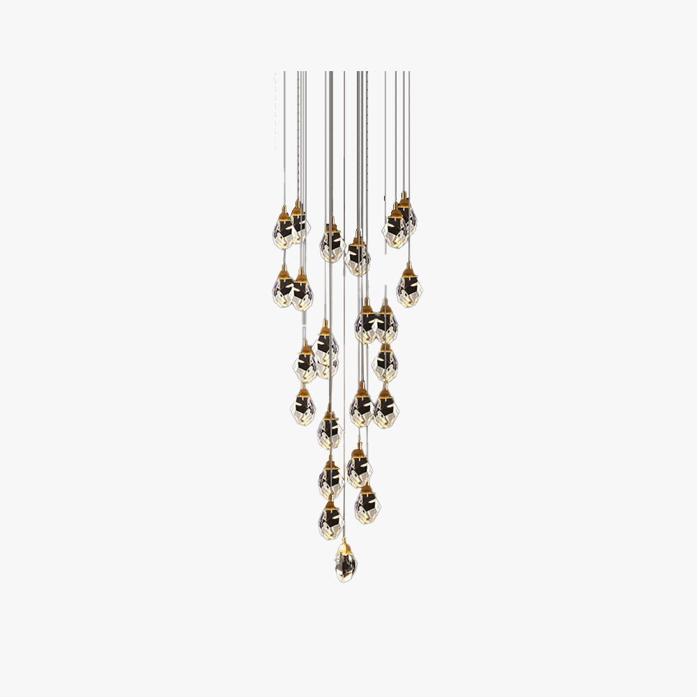 Suspension Boule Verre et Métal Luxe Finition Or