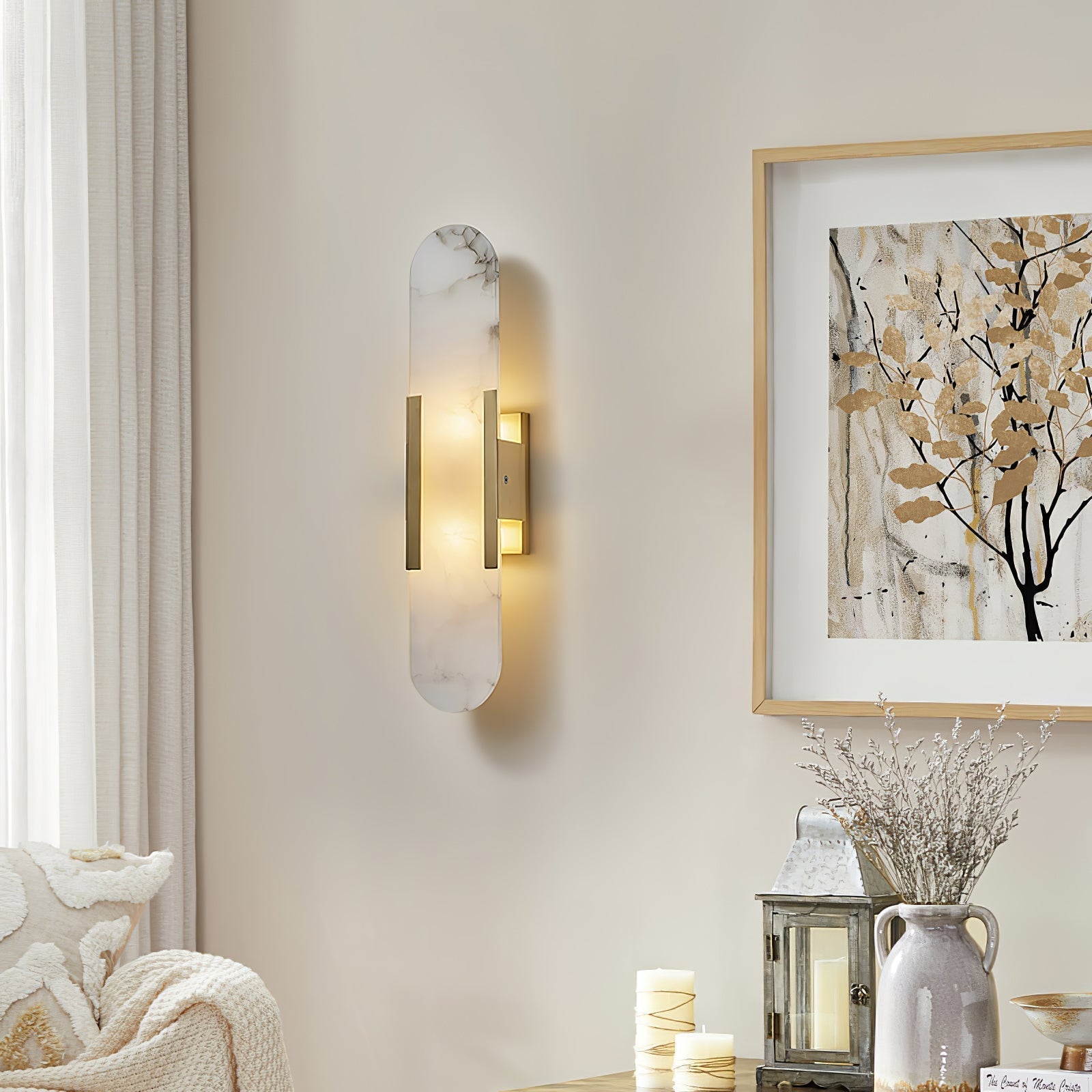 Veo Applique Murale en Albâtre de Luxe - Neutralighting