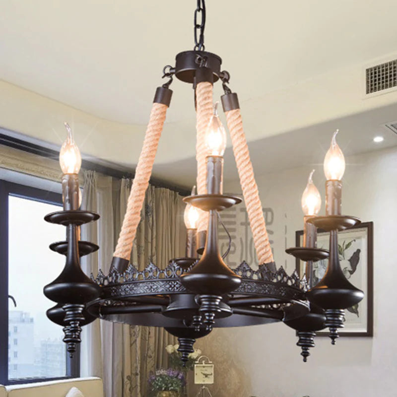 Lustre suspendu industriel en corde LED pour ambiance audacieuse