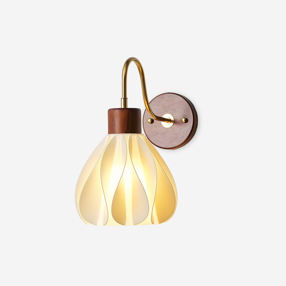 Applique murale de salle de bain finition dorée, résistante à l’humidité et dimmable