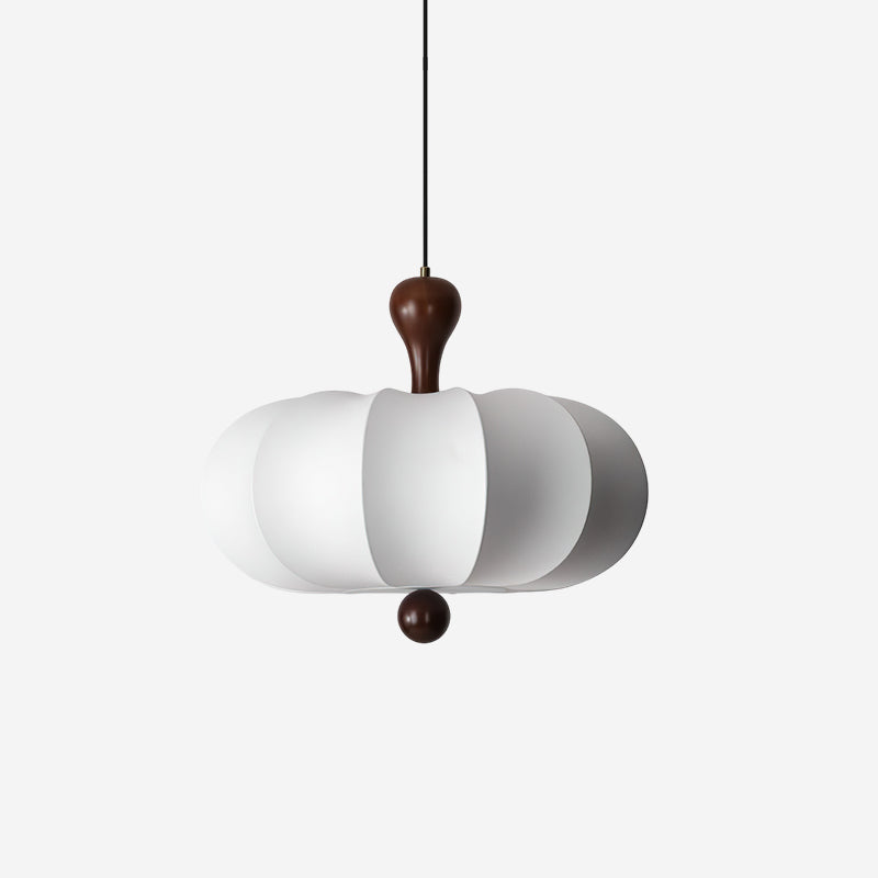 Lampe suspension blanche avec abat-jour en tissu