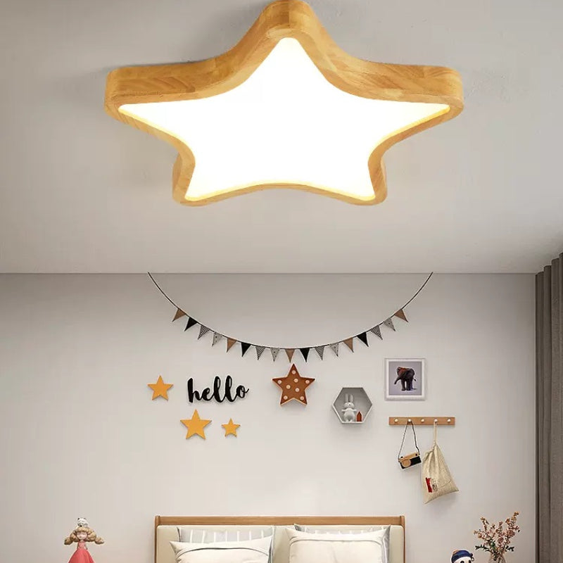 Plafonnier en Bois Pour Salon et Chambre