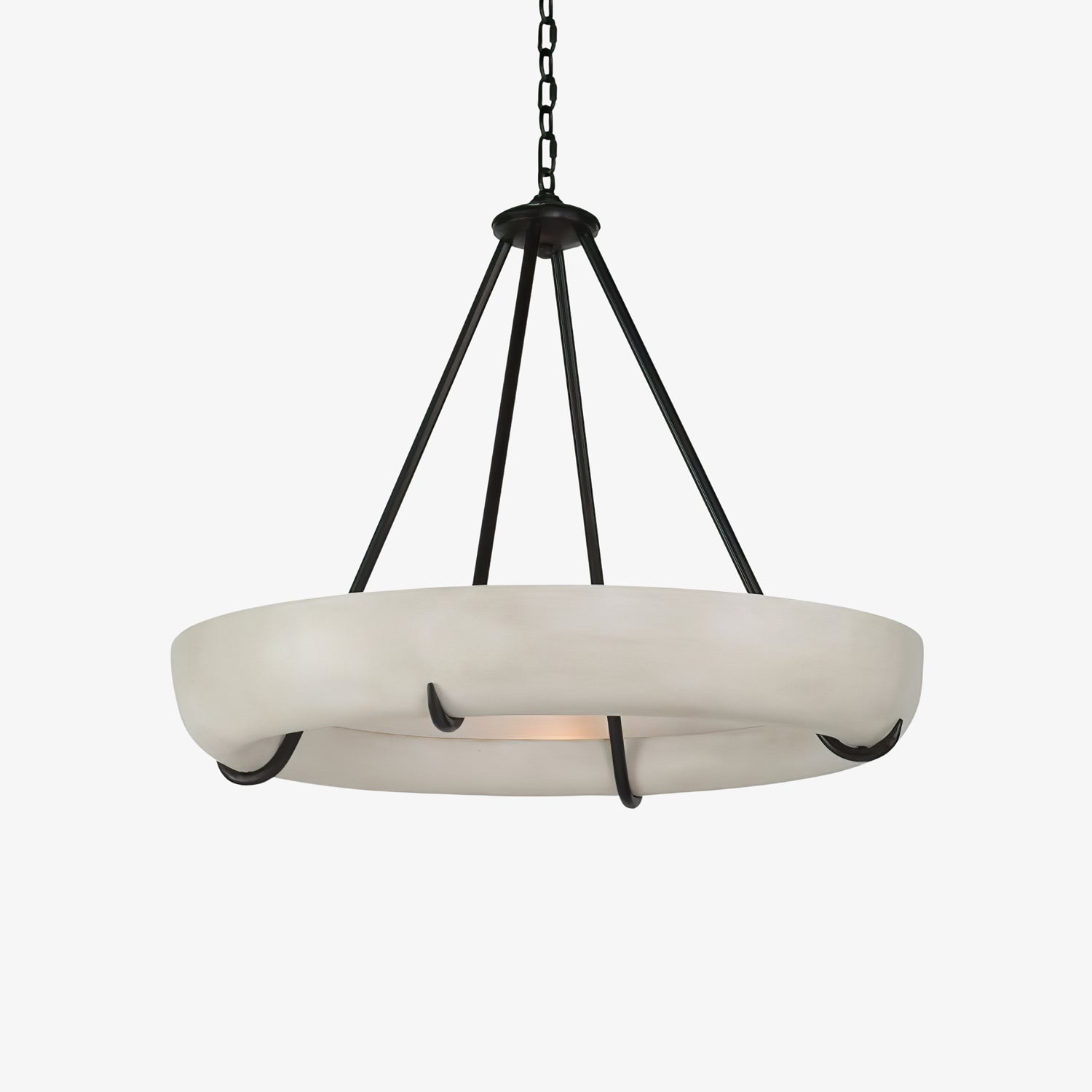 Suspension moderne en albâtre avec éclairage LED intégré