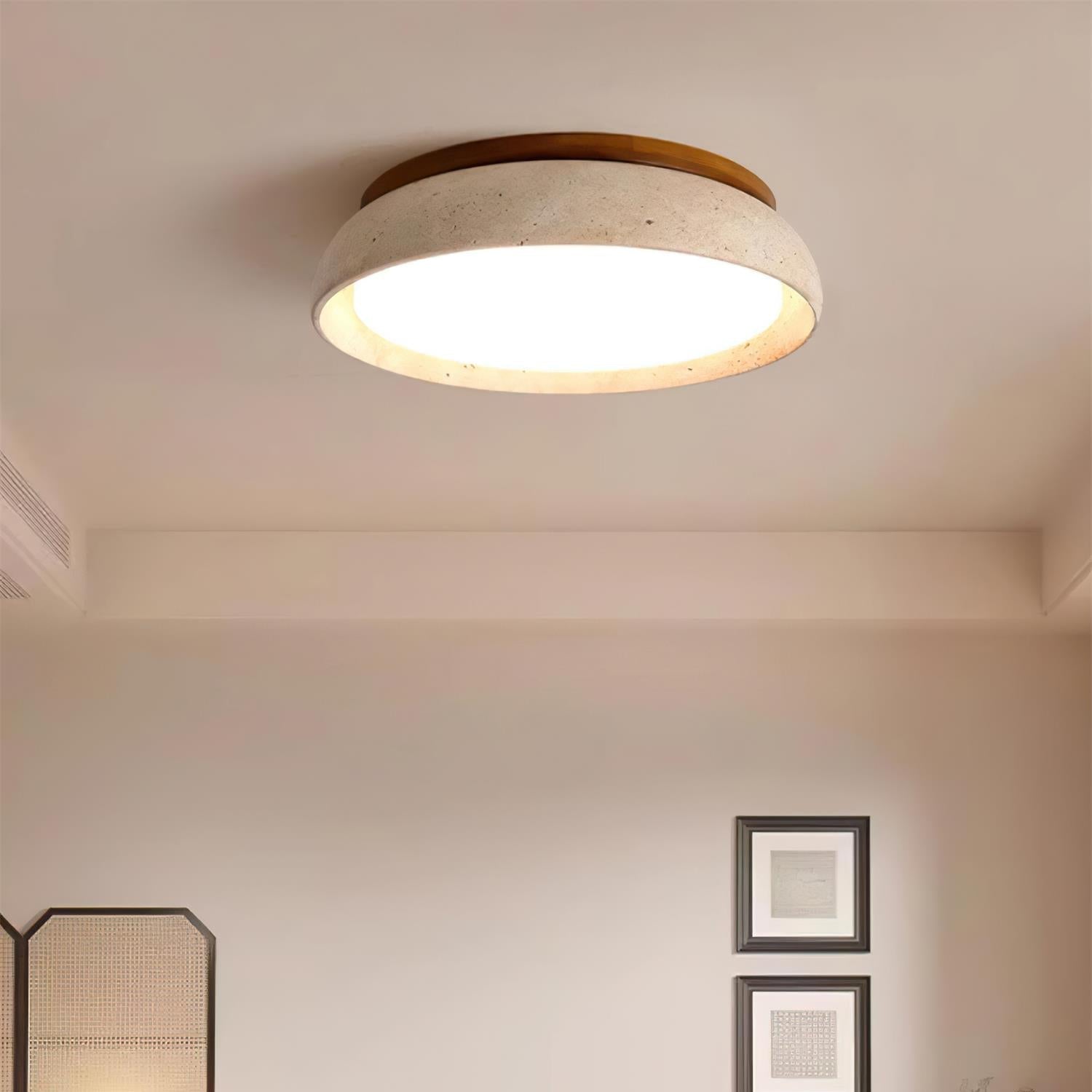 Kloris Plafonnier en pierre travertin - Neutralighting