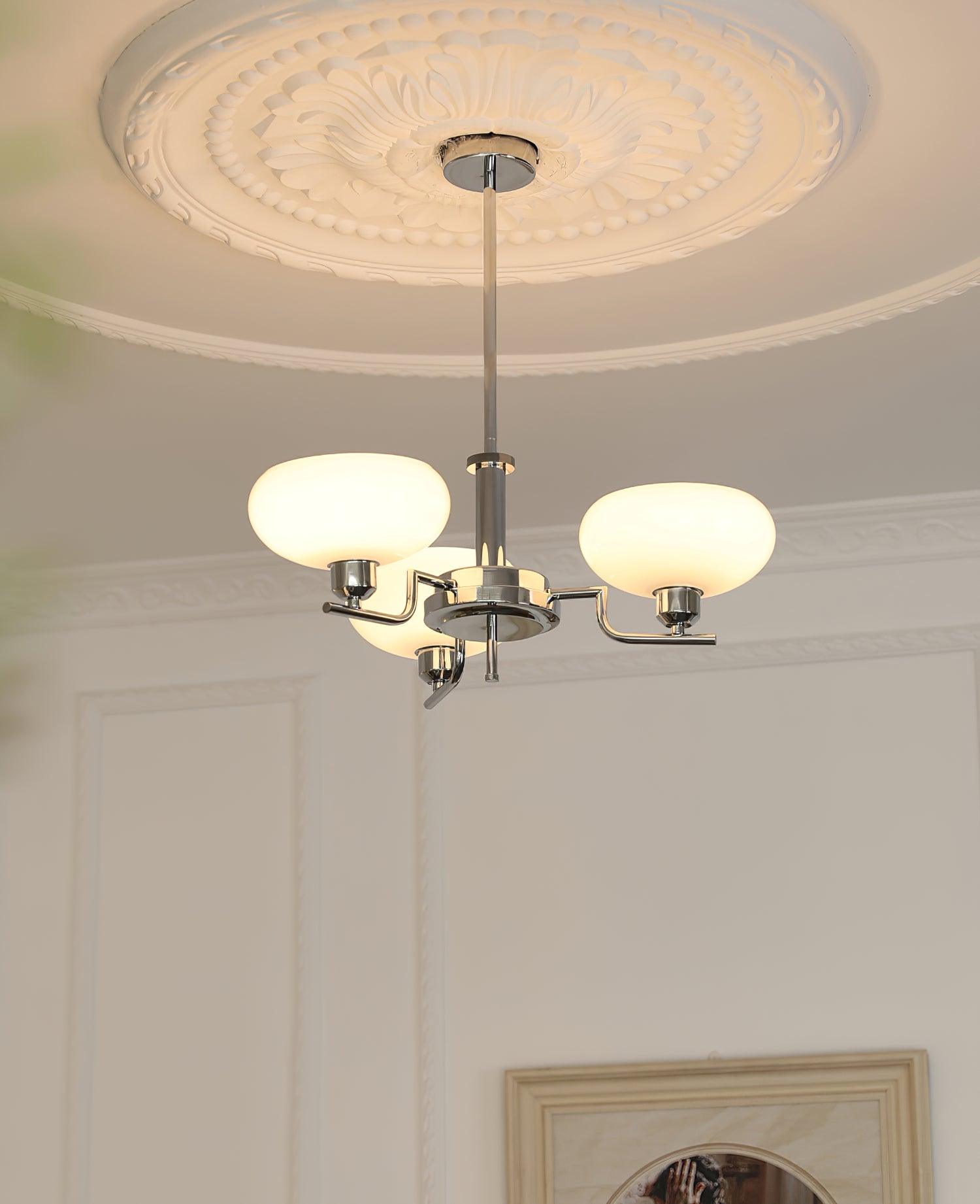 Lustra Suspension en Verre Globe Cadre en Laiton - Neutralighting